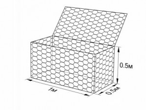 Габион ГСИ-К-1,0х0,5х0,5-С100-2,7-Ц